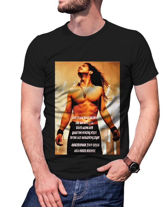 Gildan High Quality Short tee  chris cornell 4 T shirt Men Black