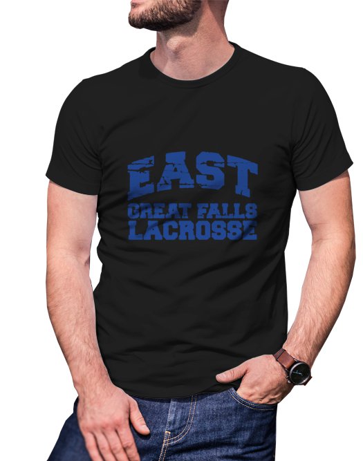 Gildan High Quality Short tee  east great falls lacrosse T shirt Men Black