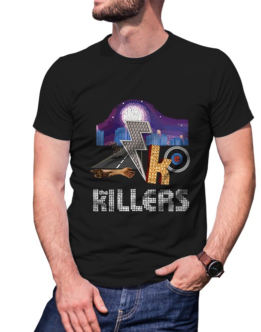Gildan High Quality Short tee  the killers T shirt Men Black