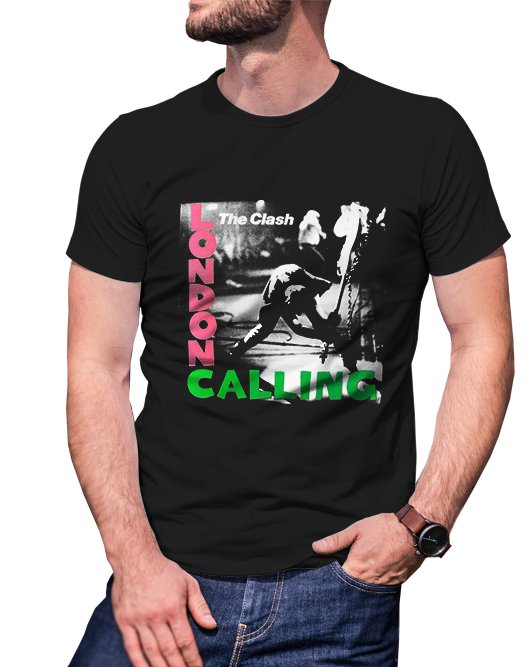 Gildan High Quality Short tee  the clash 1 T shirt Men Black