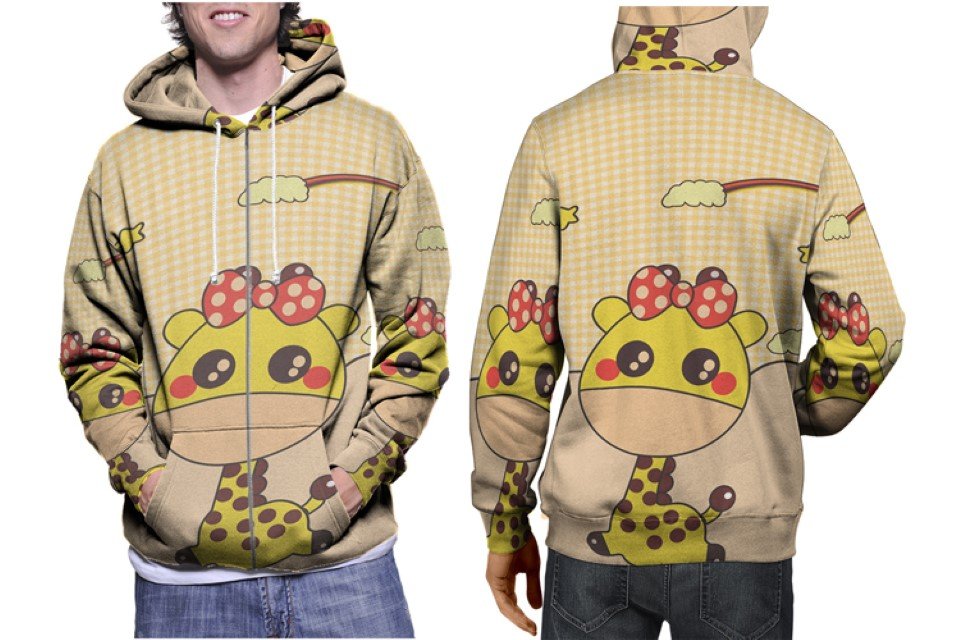 Cartoon Cute Giraffe Art 3D Printed Hoodie Men Women Pullover S-3XL