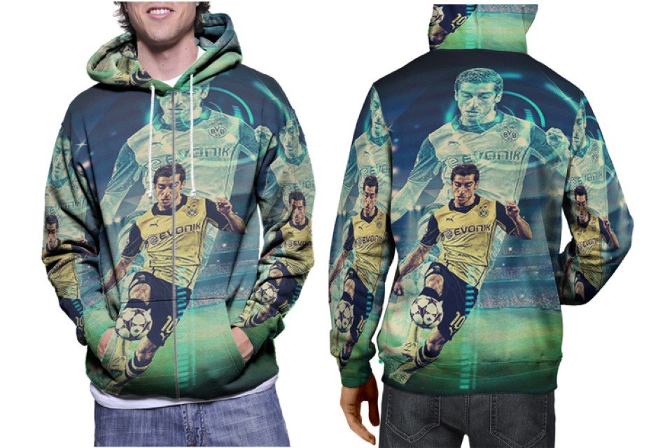 Borussia Dortmund Henrikh Mkhitaryan 3D Printed Hoodie Men Women Pullover S-3XL