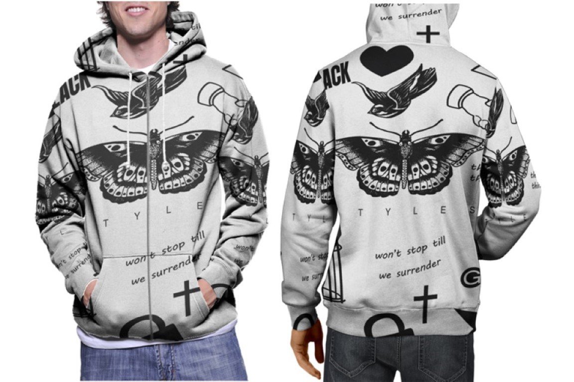 Harry Styles Tattoo One Direction Premium Hoodie | Unisex 3D Print Sweatshirt | S-3XL