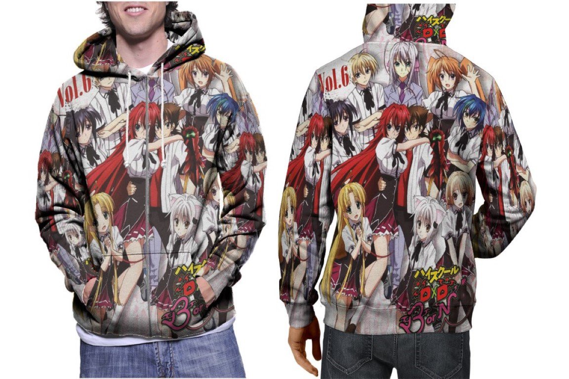 High School DxD Japanese Premium Hoodie | Unisex 3D Print Sweatshirt | S-3XL