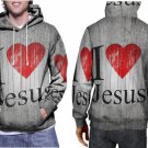 I Love Jesus Premium Hoodie | Unisex 3D Print Sweatshirt | S-3XL