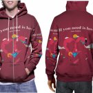 Kissing Love Quote - Premium 3D Hoodie | Soft Pullover | Unisex S-3XL