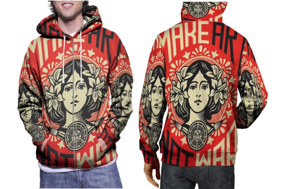 Make Art Not War - Premium 3D Hoodie | Soft Pullover | Unisex S-3XL