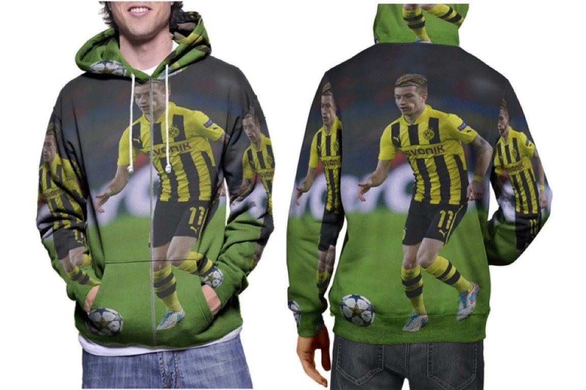 Marco Reus Dribble - Premium 3D Hoodie | Soft Pullover | Unisex S-3XL