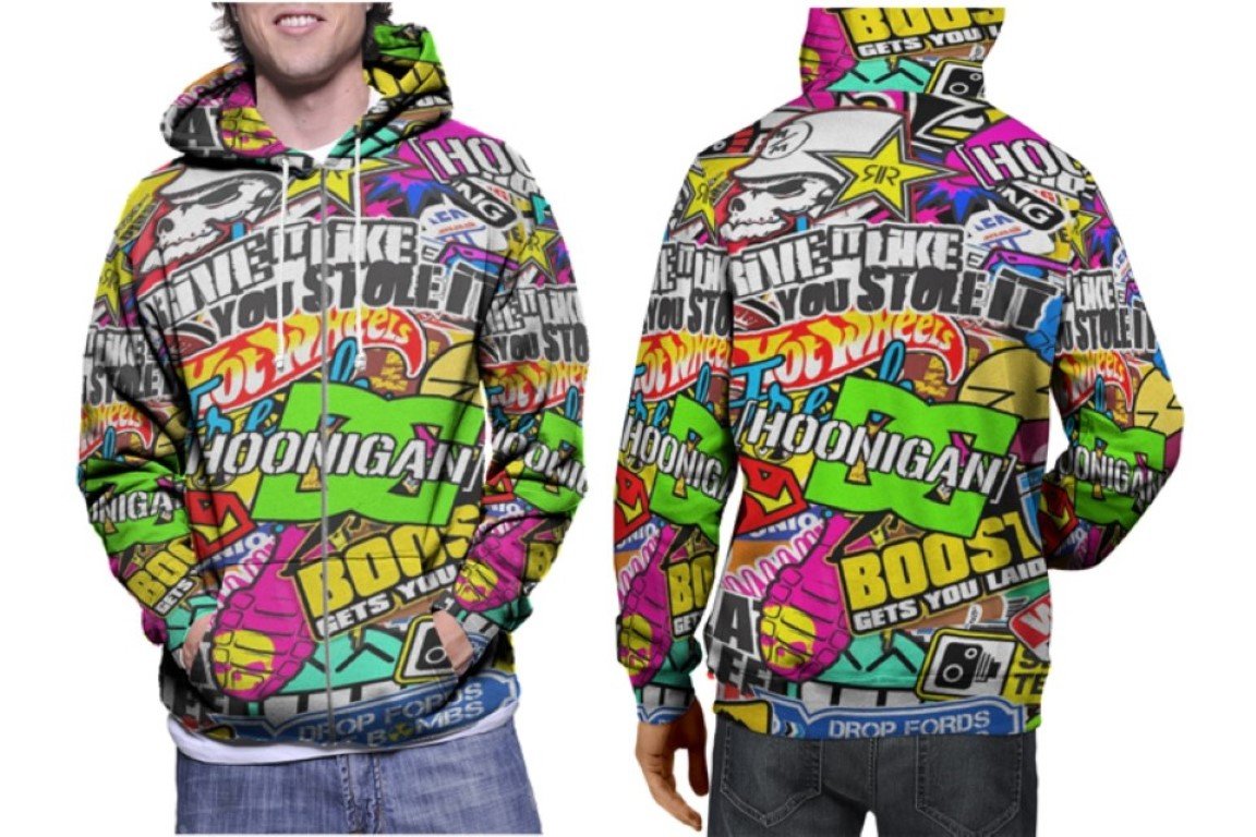 Metal Mulisha Stickerbomb - Premium 3D Hoodie | Soft Pullover | Unisex S-3XL