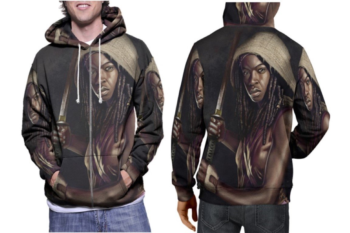 Michonne Walking Dead - Premium 3D Hoodie | Soft Pullover | Unisex S-3XL