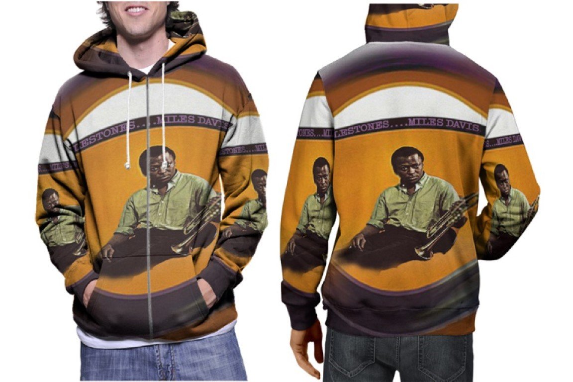 Milestones Miles Davis - Premium 3D Hoodie | Soft Pullover | Unisex S-3XL
