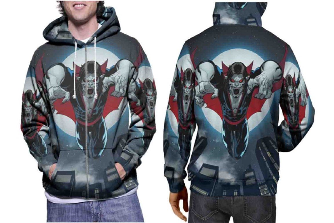Morbius Marvel Comic Hoodie // Living Vampire Pullover