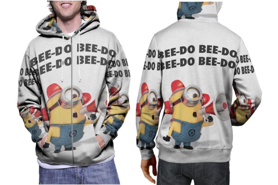New Despicable Me Minion Bee Do Hoodie // Funny Cartoon Pullover