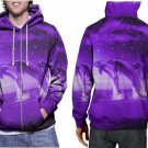 Purple Night Dolphin Hoodie // Ocean Animal Pullover