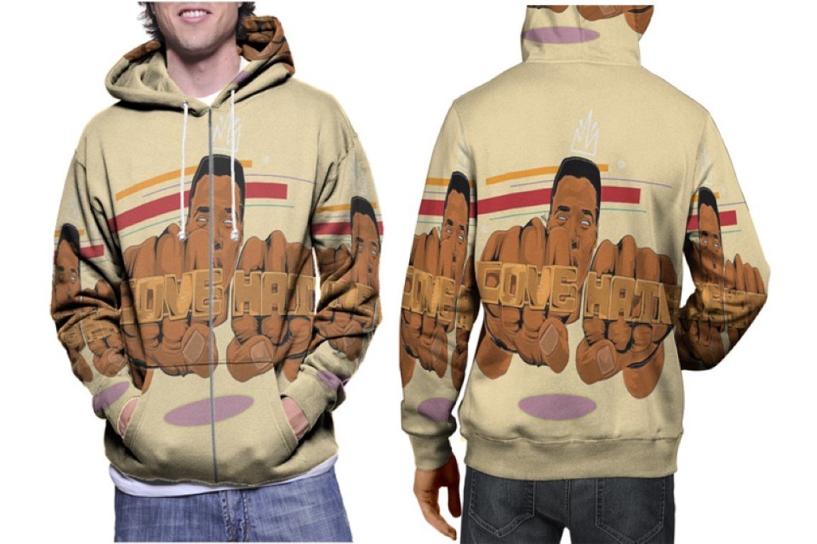 Radio Raheem Love Hate Hoodie // Do The Right Thing Pullover