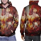 Red Monica Graphic Art Hoodie // Sexy Cartoon Pullover