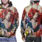 Red Monica Graphic Art Hoodie // Sexy Cartoon Pullover