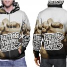 Faith Hope Love Hoodie // Christian Typography Pullover