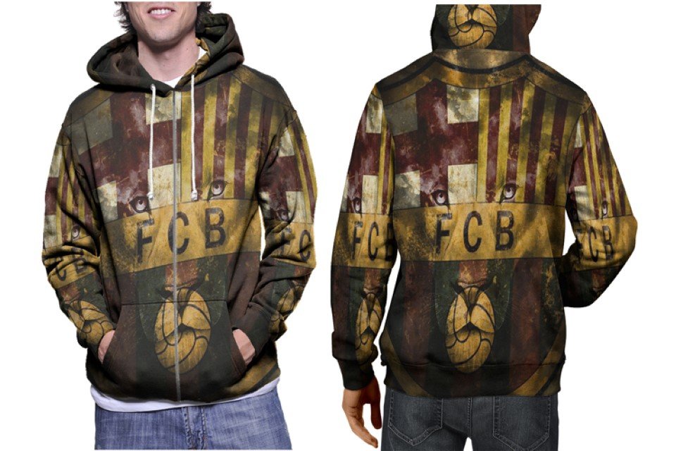FCB Barcelona Soccer Hoodie // Barca Football Pullover