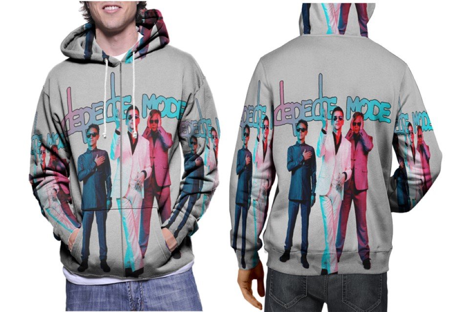 Depeche Mode Band Hoodie // Synth Pop Music Pullover