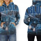 Women Full Print Zip Hoodie – Blue Thunder Film Movie Style Art Design