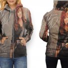 Women Full Print Zip Hoodie – Bonnie Raitt Style Art Design