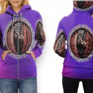 Women Full Print Zip Hoodie – Captain Beefheart Style Art Design