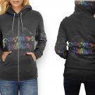 Women Full Print Zip Hoodie – Comic Book Coexist Style Art Design