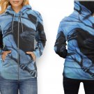 Women Full Print Zip Hoodie – Crow Bird Symbolism Style Art Design