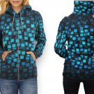 Women Full Print Zip Hoodie – Cubic Box Pattern Design Style Art Design