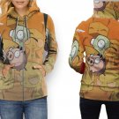 Women Full Print Zip Hoodie – Cute Gir Invader Zim Cartoon Style Art Design