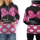 Women Full Print Zip Hoodie – Cute Minnie Mouse Style Art Design