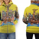 Women Full Print Zip Hoodie – Cute Running Man Korean Animal Kingdom Style Art Design