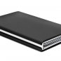 Credit & Store Card Holder Wallet, Slim PU Leather & Aluminium Travel Purse. - Black