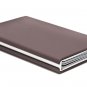 Credit & Store Card Holder Wallet, Slim PU Leather & Aluminium Travel Purse. - Brown