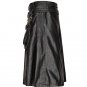 New Scottish Leather Men Utility Kilt Black COW Leather Kilt.