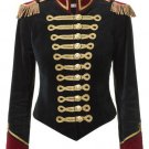 New Women Red & Black Velvet Military Jacket New Women Red & Black Velvet Military Jacket