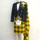 18 PCs Scottish Prince Charlie Jacket and Kilt outfit set