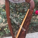 NEW 19 STRING ENGRAVING CELTIC LEVER HARP IRISH HARP FREE TUNING KEY & BAG
