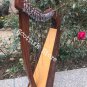 NEW 19 STRING ENGRAVING CELTIC LEVER HARP IRISH HARP FREE TUNING KEY & BAG