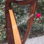 NEW 19 STRING ENGRAVING CELTIC LEVER HARP IRISH HARP FREE TUNING KEY & BAG