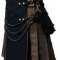 NEW BROWN FLASH PLATES CANVAS CARGO UTILITY KILT HYBRID KILT