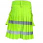 New Neon Yellow Night Working Kilt with Reflective Tape