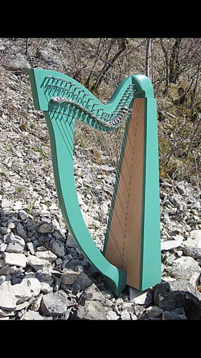 New 22 String Folk Harp Celtic Lever Irish Harp Come Wih Extra String