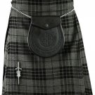 New Hand Made Scottish Granite Grey Acrylic Wool Kilt New Hand Made Scottish Granite Grey Acrylic Wool Kilt