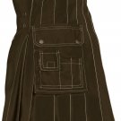 New Men,s Handmade Brown Deluxe utility fashion kilt 100% Cotton New Men,s Handmade Brown Deluxe utility fashion kilt 100% Cotton