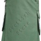 Scottish Men Utility Sports Traditional Olive Green Fashion Cotton Kilt. Scottish Men Utility Sports Traditional Olive Green Fashion Cotton Kilt.