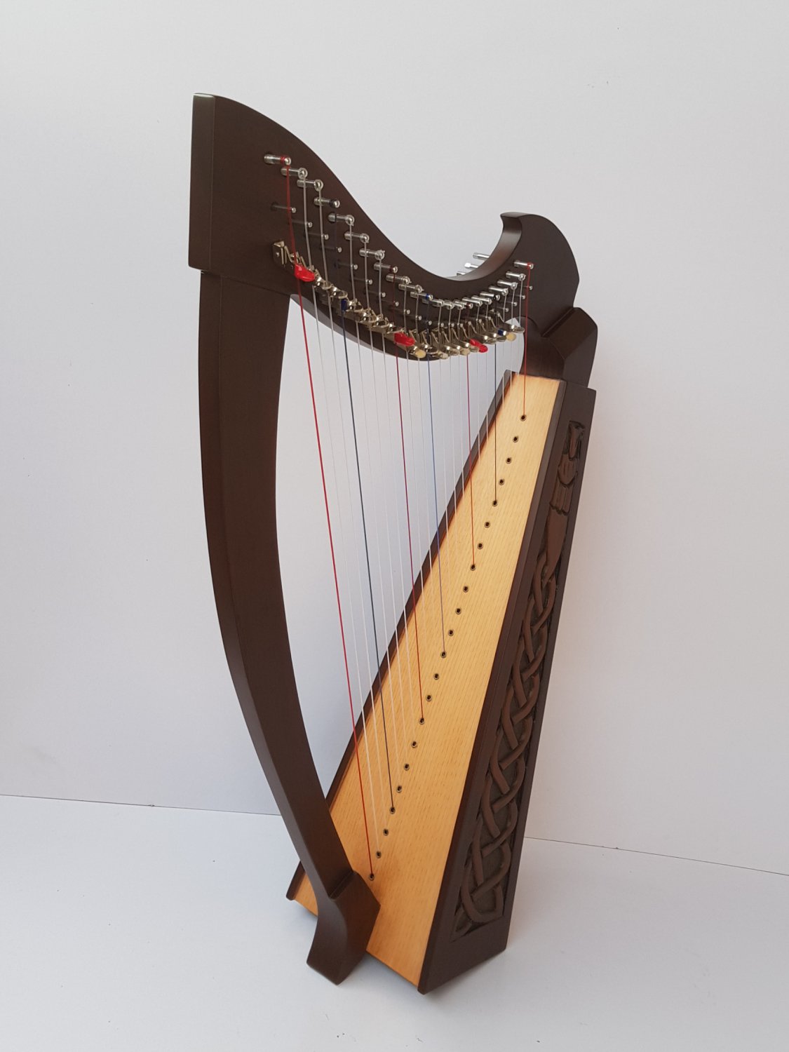 22 Strings Lever Harp Celtic Harp Solid Wood, Free Bag, Tuning Key and ...