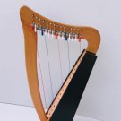 15 Strings Celtic Lever Harp Irish Harp with Free Tuning Key Carry Bag