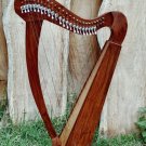 22 Strings Lever Harp Celtic Harp Solid Wood, Free Bag, Tuning Key and Extra String Set